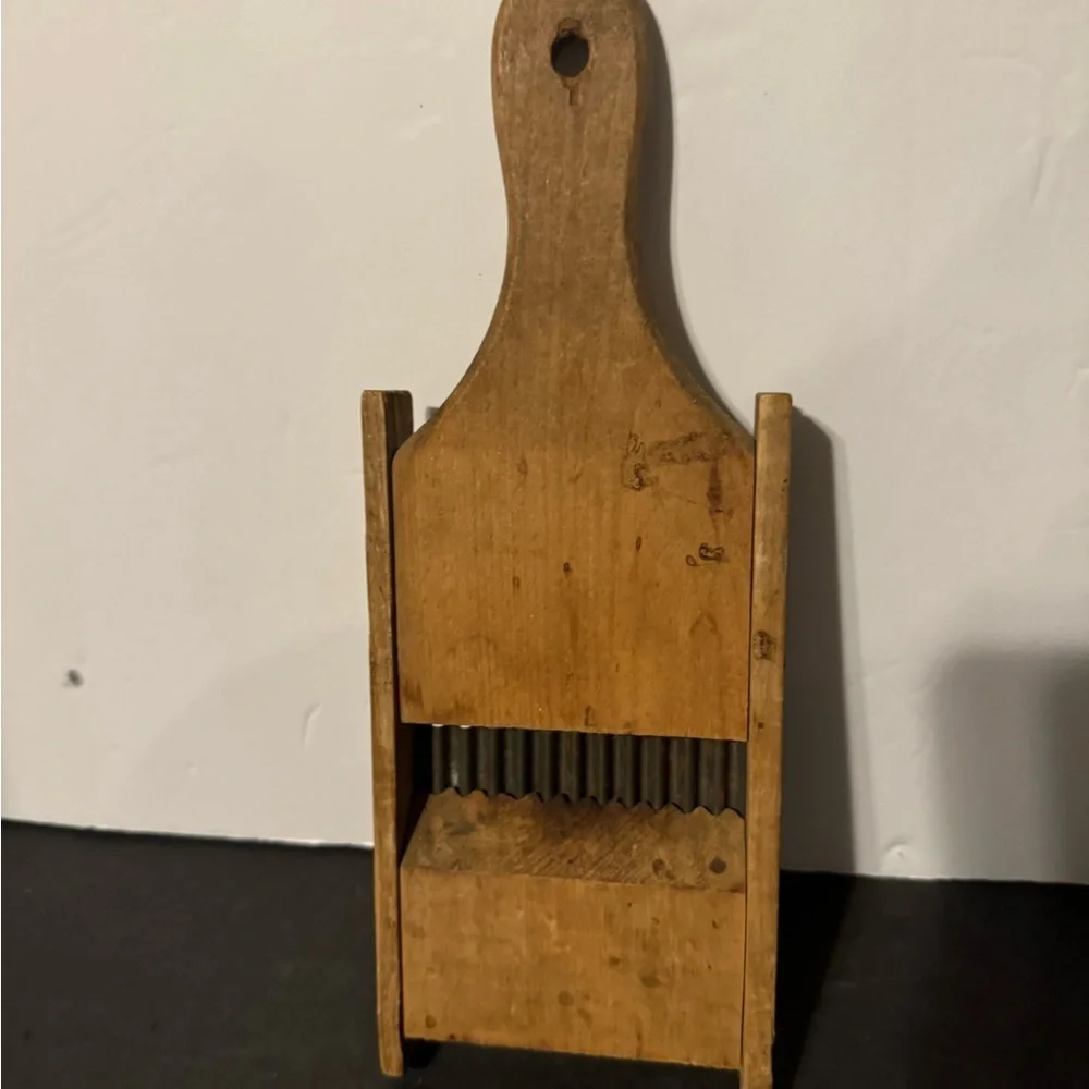 Vintage primitive vegetable slicer mandolin